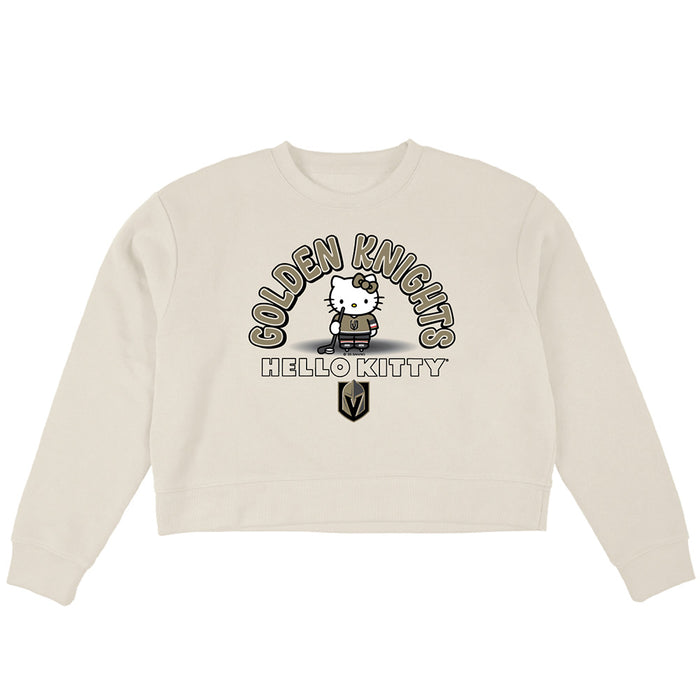 Vegas Golden Knights Hello Kitty Cropped Crewneck - Vegas Team Store