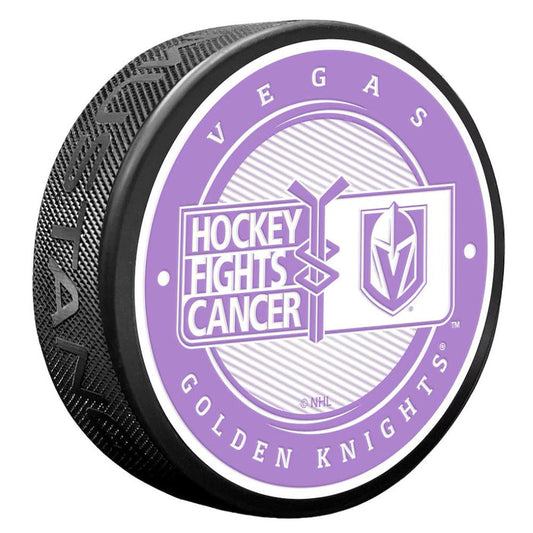 Vegas Golden Knights Hockey Fights Cancer Puck - Vegas Team Store