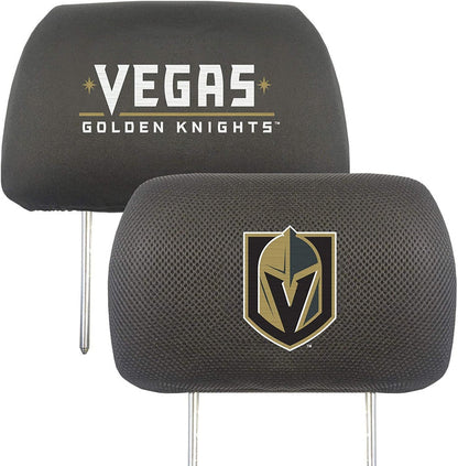 Vegas Golden Knights Pair of Premium Embroidered Auto Head Rest Covers - Vegas Team Store
