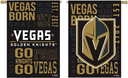 Vegas Golden Knights Premium 28 x 44 Double Sided Banner Flag - Vegas Team Store