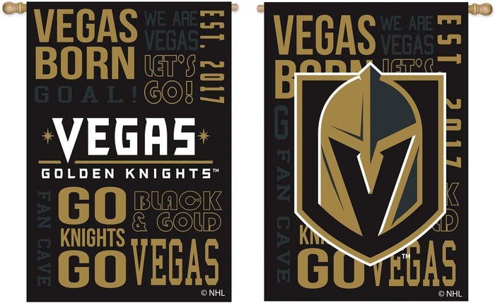 Vegas Golden Knights Premium 28 x 44 Double Sided Banner Flag - Vegas Team Store