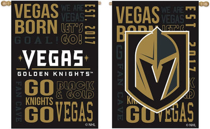 Vegas Golden Knights Premium 28 x 44 Double Sided Banner Flag - Vegas Team Store