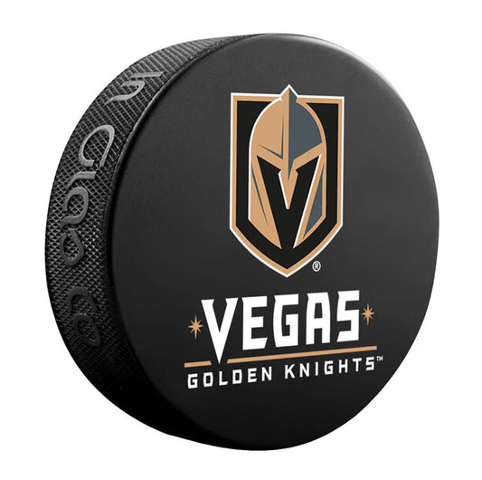 Vegas Golden Knights Primary Logo & Wordmark Puck - Vegas Team Store