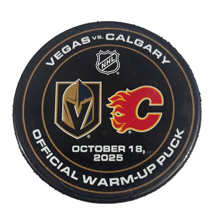 VGK vs CGY Warm-Up Puck - 10/18/25 - Vegas Team Store