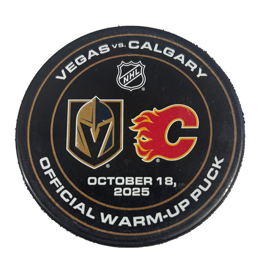 VGK vs CGY Warm-Up Puck - 10/18/25 - Vegas Team Store