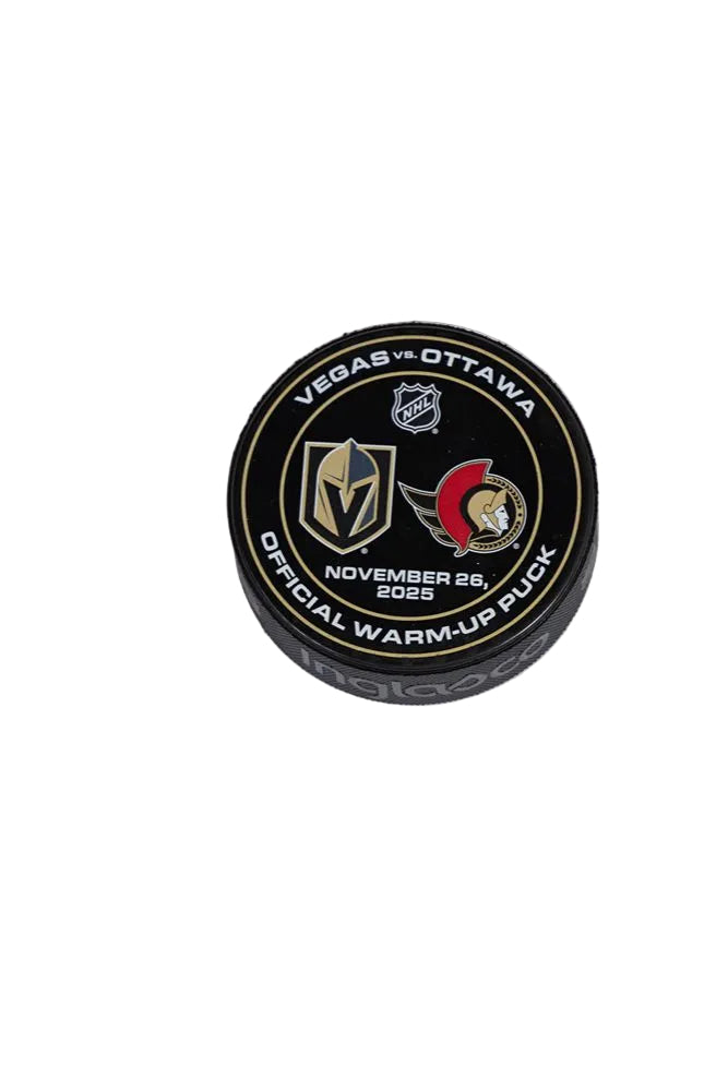 VGK vs OTT-11/26/25-Warm-Up Puck - Vegas Team Store
