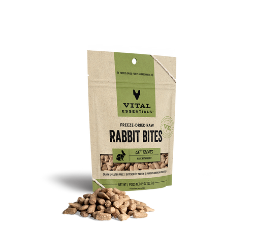 Vital Essentials Cat Freeze-Dried Rabbit Bites Cat Treats