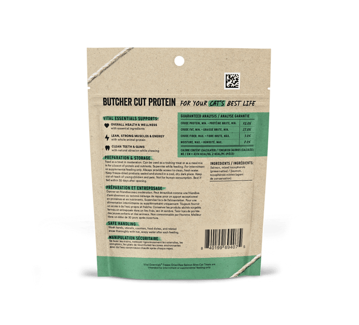 Vital Essentials Cat Freeze-Dried Salmon Bites Cat Treats