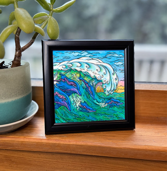 Wave Riding Framed Art