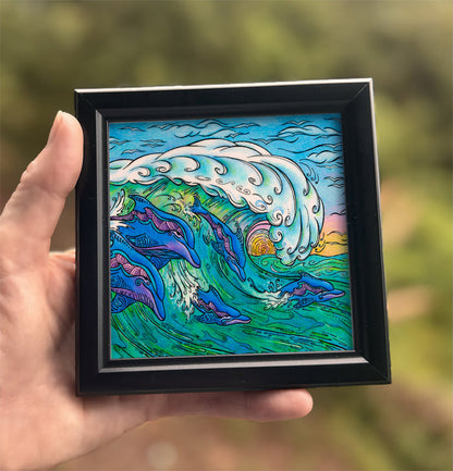 Wave Riding Framed Art