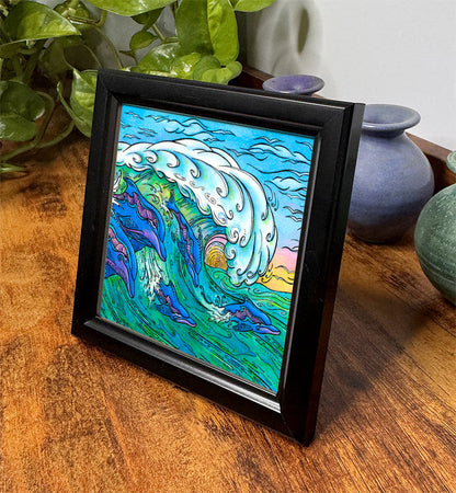 Wave Riding Framed Art
