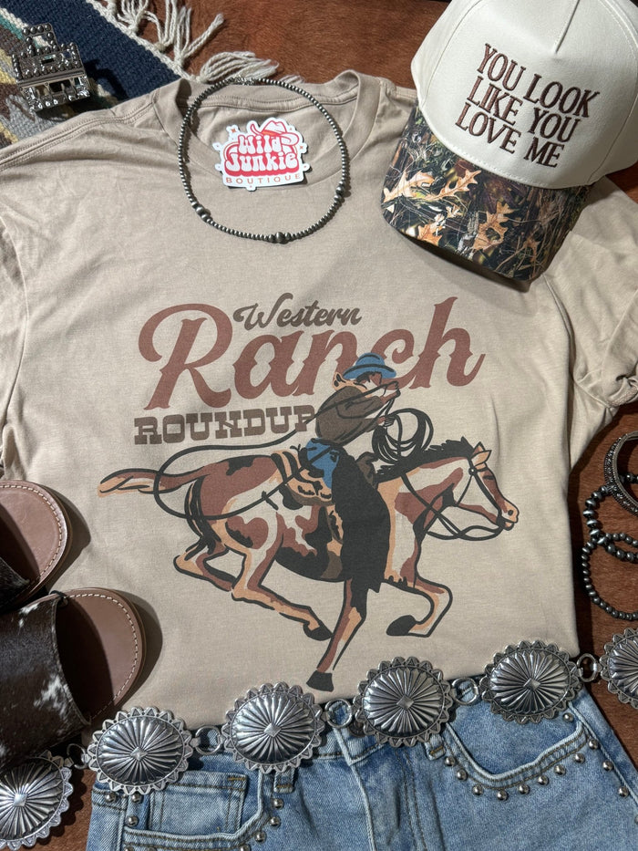 Western Ranch Round Up Graphic TeeTanS