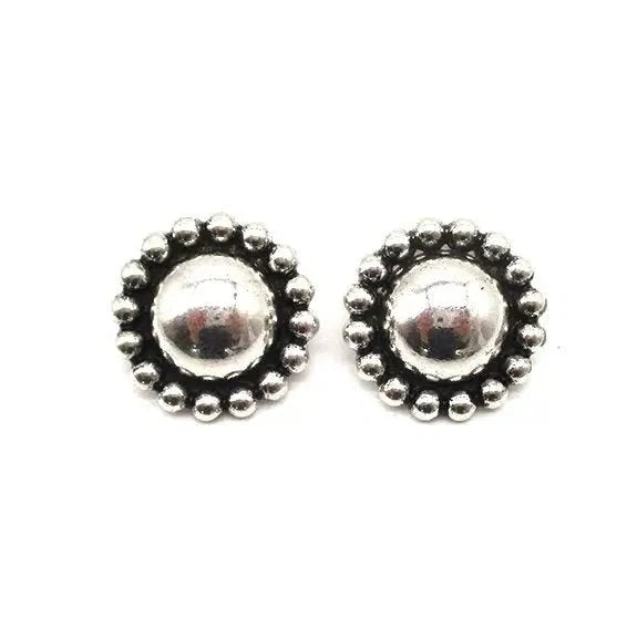 Western Round Bubble Post Earrings