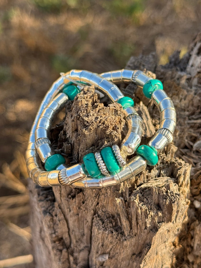 Western Sparkle Turquoise Bracelet Set