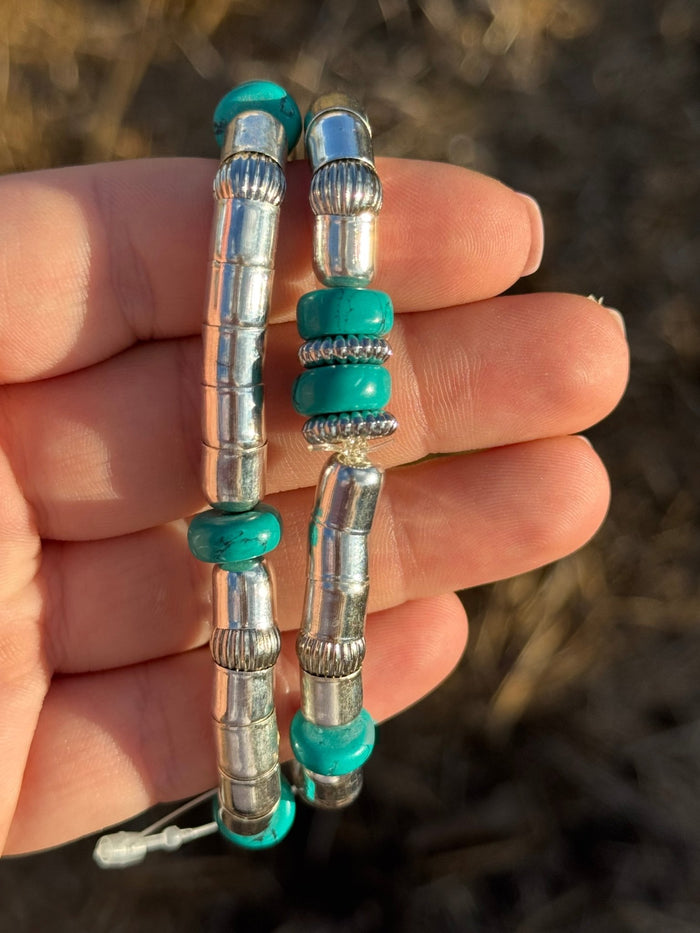 Western Sparkle Turquoise Bracelet Set