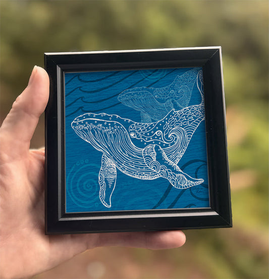 Whale One Color Framed Art