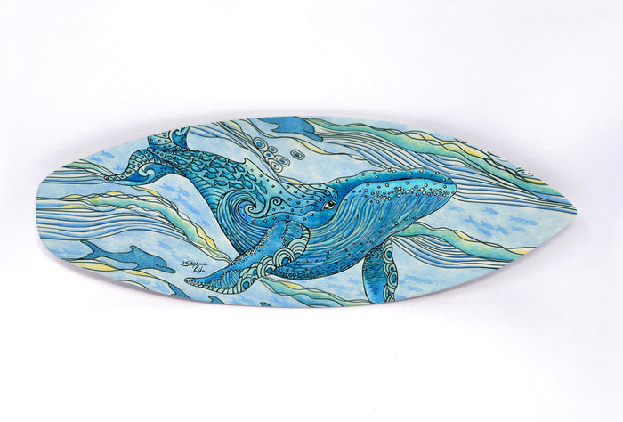 Whale Watch Surfboard Wall Art
