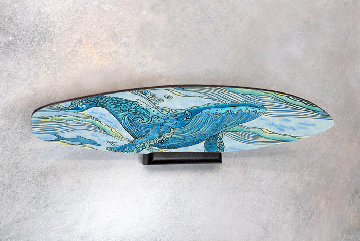 Whale Watch Surfboard Wall Art