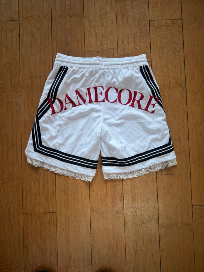 WHITE BASKETBALL SHORTS