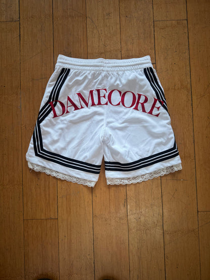 WHITE BASKETBALL SHORTS