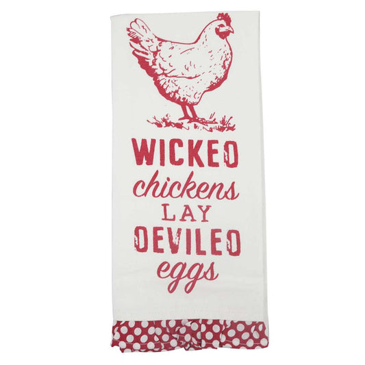 Wicked Chickens Lay Deviled Eggs Towel