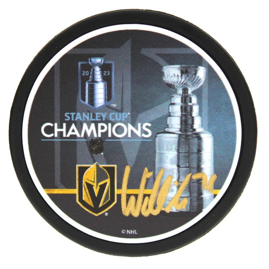 William Karlsson Signed 2023 Stanley Cup Vegas Golden Knights Puck COA IGM Autograph - Vegas Team Store