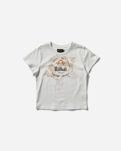 Nii Hai Wmns Champaigne Baby Tee In White White T-Shirts Cropped 2025-011-TPS-CHMP WHT