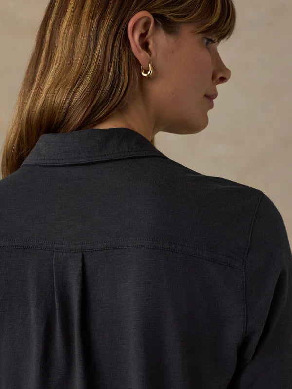 Women's Sunwashed Knit Shirt - Washed Black