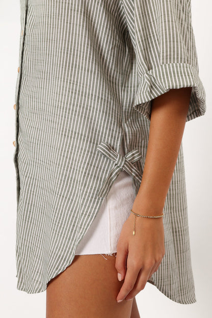 Petal and Pup USA TOPS Wren Oversized Shirt - Olive