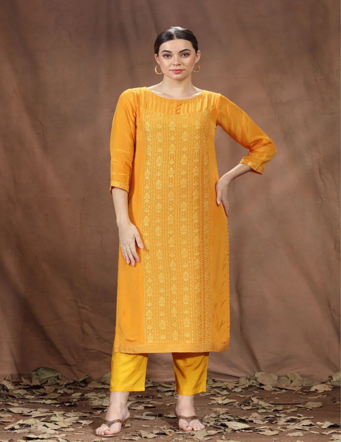 Yellow Long Kurti