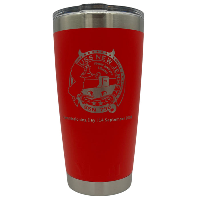 YETI® USS NEW JERSEY (SSN-796) Special Edition Commissioning Day Tumbler Red