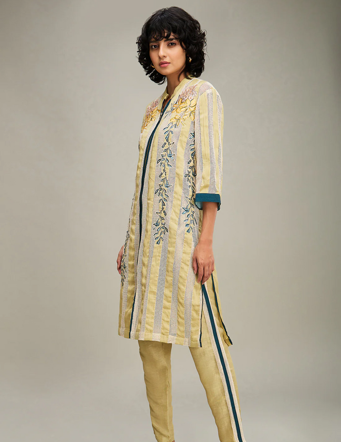 Festive off white kurti