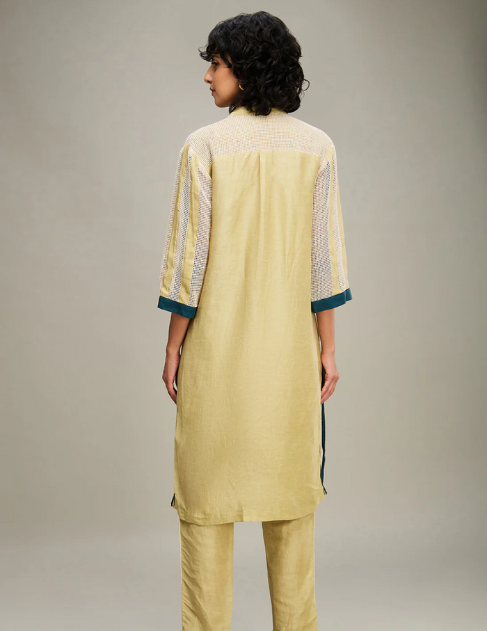 Floral applique kurti set